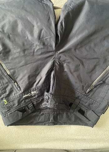 Gri Biker Tarzı Kayak Pantolonu - Görsel 2