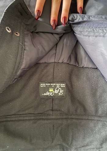 Gri Biker Tarzı Kayak Pantolonu - Görsel 3