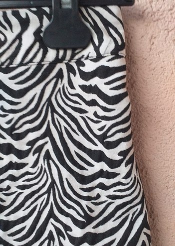 Zebra Desenli Pilili Midi Hamile Eteği - Görsel 3