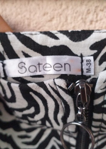 Zebra Desenli Pilili Midi Hamile Eteği - Görsel 4