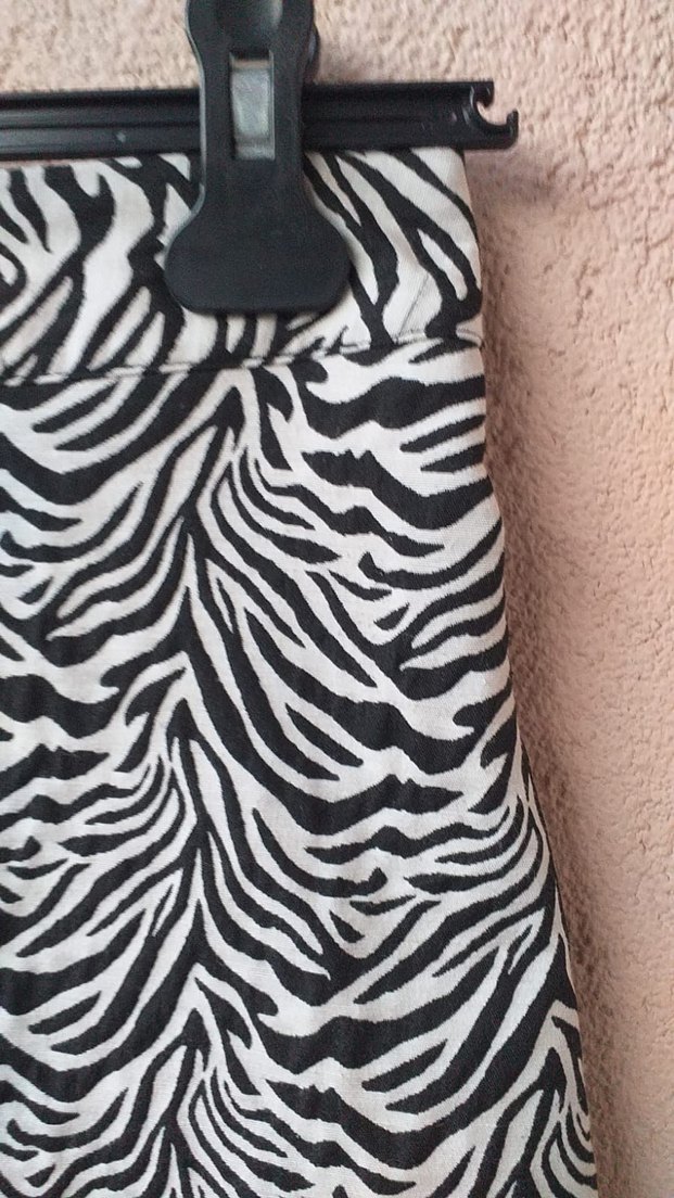 Zebra Desenli Pilili Midi Hamile Eteği - Görsel 3