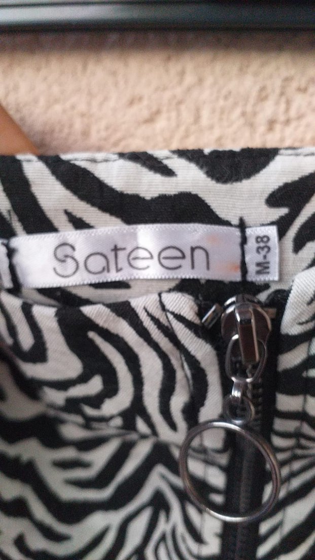 Zebra Desenli Pilili Midi Hamile Eteği - Görsel 4