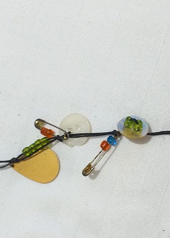 Uzun Renkli Boncuklu Bohem Kadın Kolye - Görsel 2