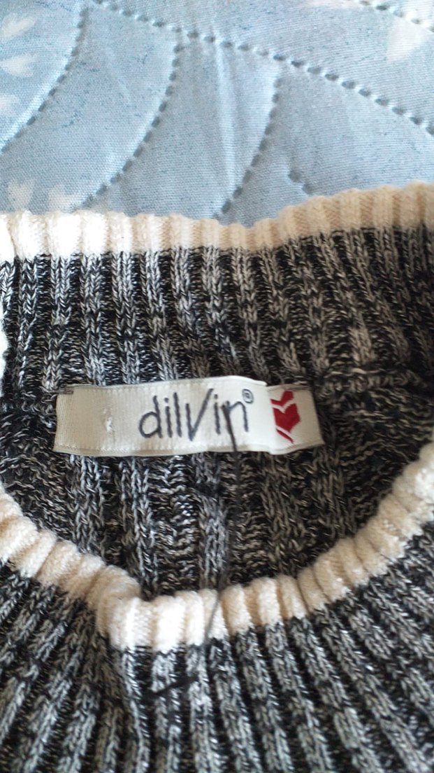 Gri Yüksek Yakalı Triko Kadın Kazak - Görsel 5