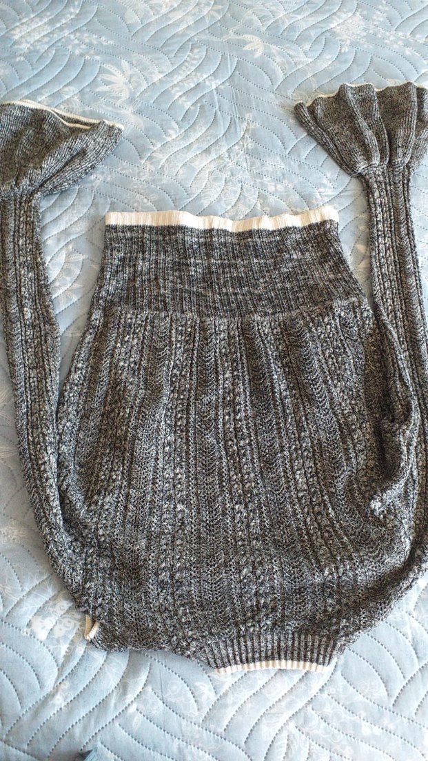 Gri Yüksek Yakalı Triko Kadın Kazak - Görsel 3