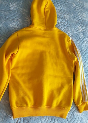 Sarı Kapüşonlu Fermuarlı Kadın Ceket - Görsel 3