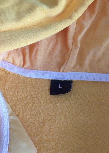 Sarı Kapüşonlu Fermuarlı Kadın Ceket - Görsel 2