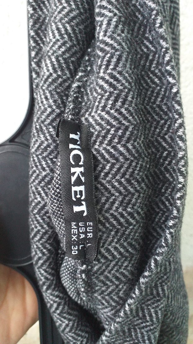 Gri Pilili Mini Yün Etek - Görsel 2