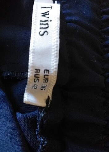 s Beden lacivert Renk twins marka 36 beden pantolon tiril tiril kumaştan pantolon eşof