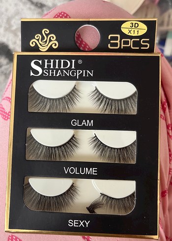 3'lü Beyaz Parlak Takma Kirpik Seti Doğal kirpik - Görsel 2