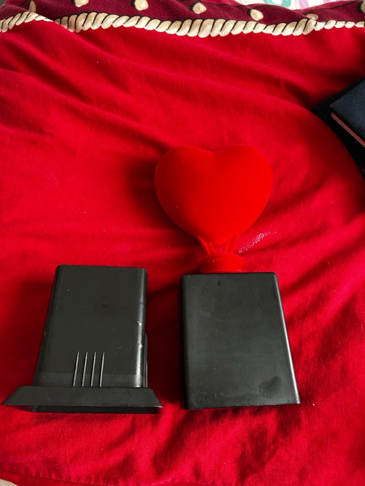 Kırmızı Kalp Figürlü gizleyici kap - Görsel 4