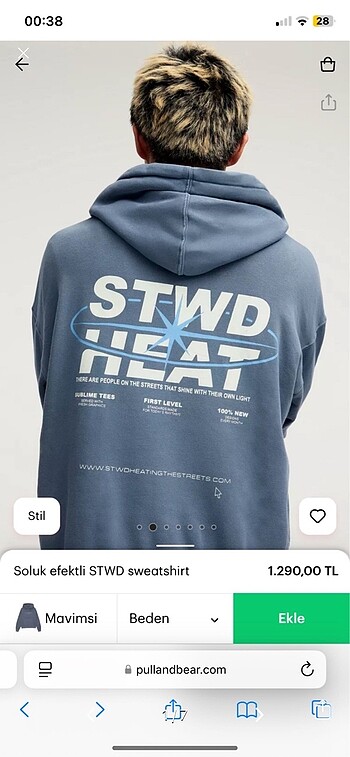 stwd sweatshirt pull & bear