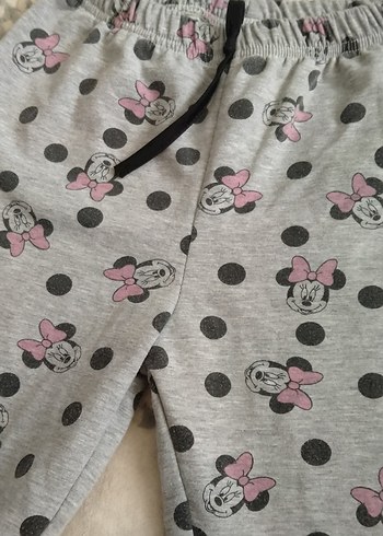 Kız Çocuk Gri Baskılı Eşofman Altı - Görsel 2