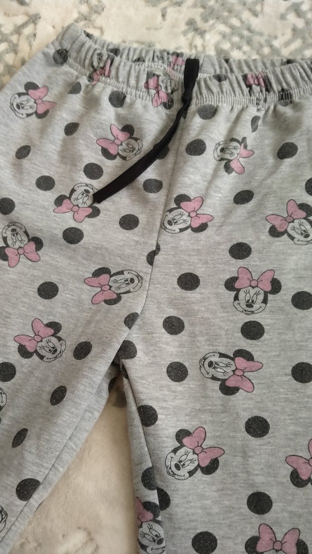 Kız Çocuk Gri Baskılı Eşofman Altı - Görsel 2