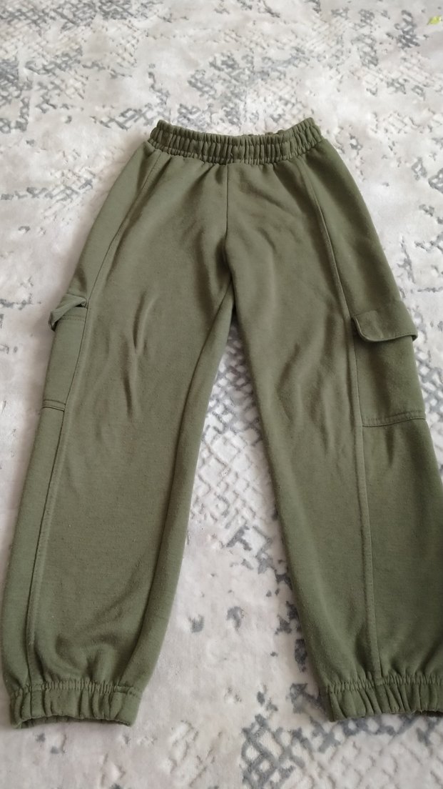 Kız Çocuk Gri Baskılı Eşofman Altı - Görsel 3