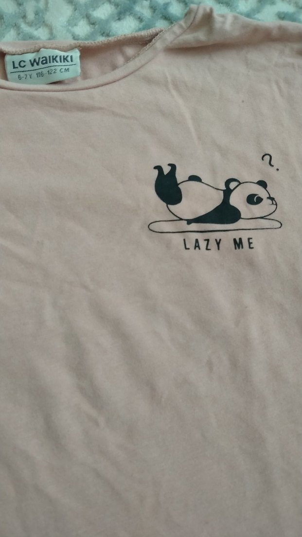 Kız Çocuk Bej Uzun Kollu Baskılı Tişört - Görsel 2