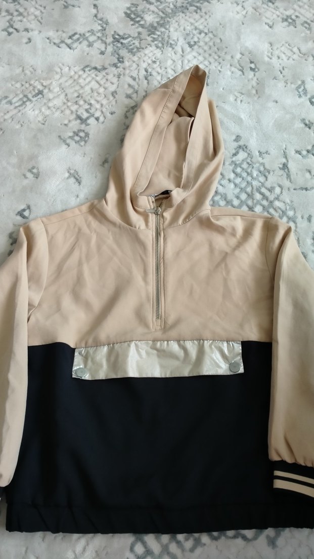 Bej Yüksek Yakalı Fermuarlı cocuk - Görsel 3