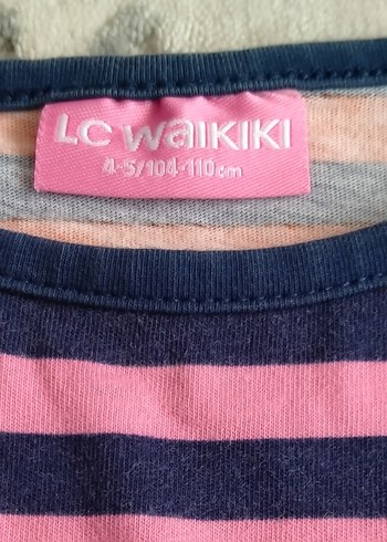 Kız Çocuk Renkli Çizgili Kemerli Elbise - Görsel 2