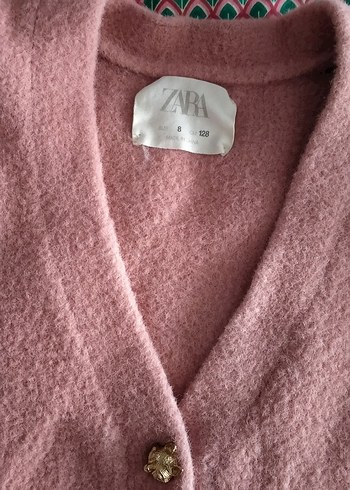 Düğmeli Pembe Midi Triko Hırka - Görsel 2