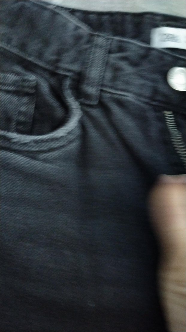 Siyah Midi Kesim Yırtık Detaylı çocukKot Pantolon - Görsel 3