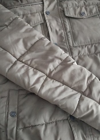 Düğmeli Erkek Haki Mont - Görsel 2