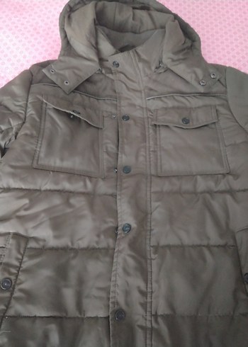 Düğmeli Erkek Haki Mont - Görsel 4