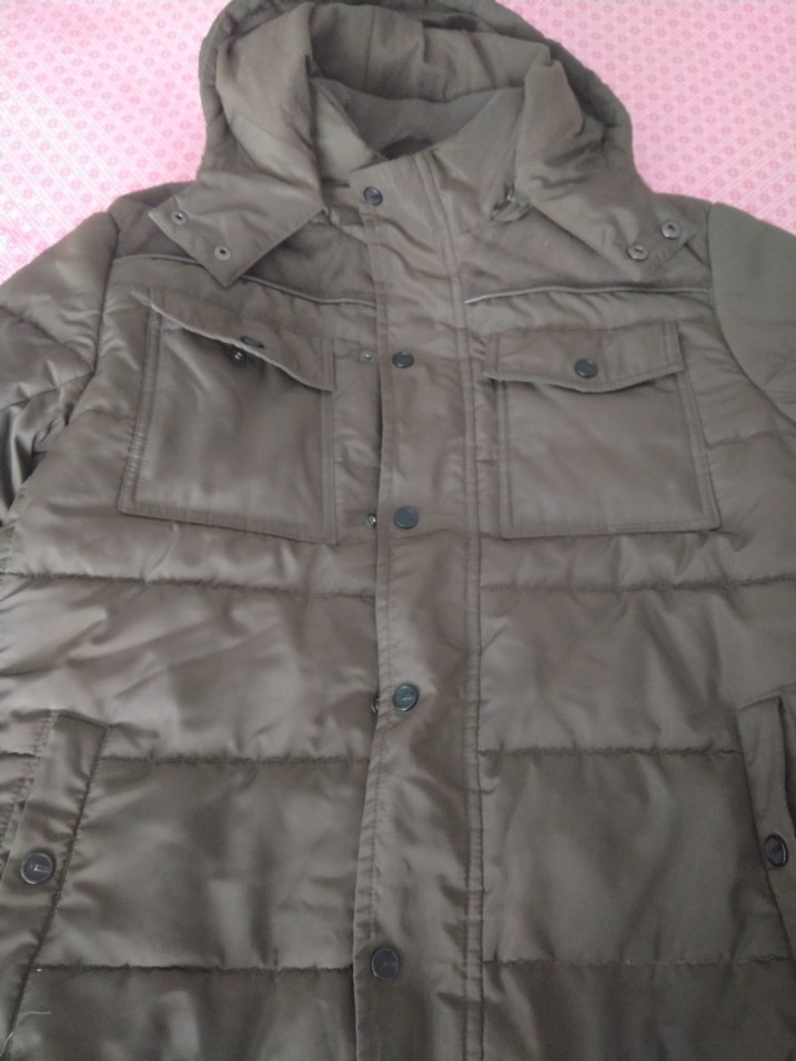 Düğmeli Erkek Haki Mont - Görsel 4