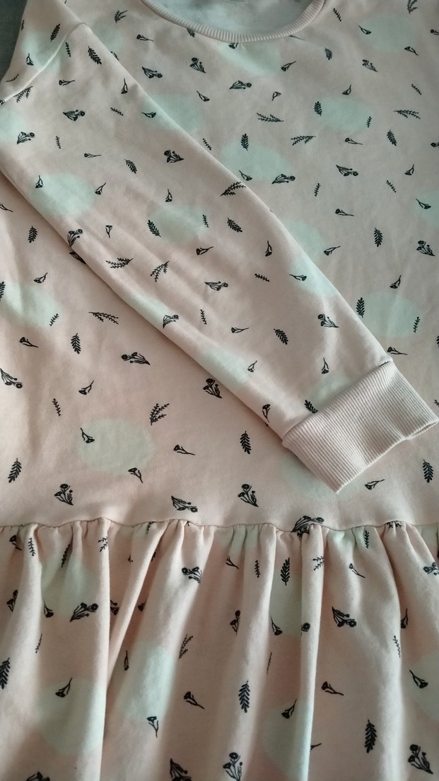 Pembe Kız Çocuk Uzun Kollu Fırfırlı Elbise - Görsel 4