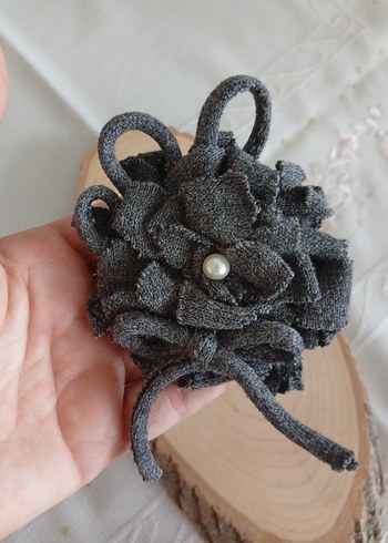 İncili Triko Detaylı Kadın Broş - Görsel 2