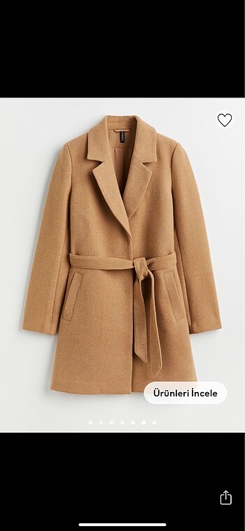 H&M KUŞAKLI KABAN