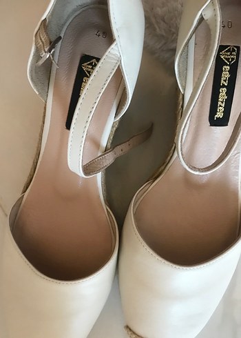 Beyaz Dolgu Topuk Kadın Espadril - Görsel 7