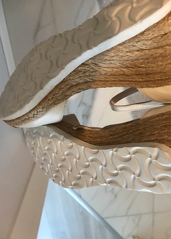 Beyaz Dolgu Topuk Kadın Espadril - Görsel 5