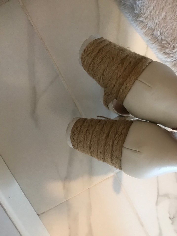 Beyaz Dolgu Topuk Kadın Espadril - Görsel 4