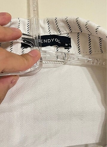 m Beden Çizgili Crop Ceket