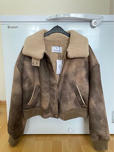 Stradivarius Vintage Bomber Yünlü Ceket