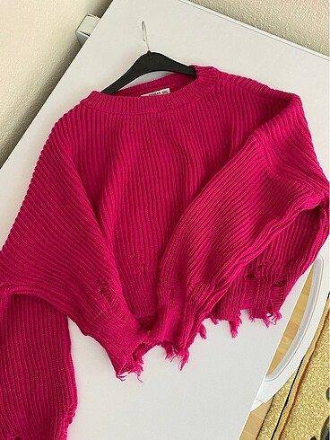 diğer Beden pembe Renk Eyyo Butik Triko Crop