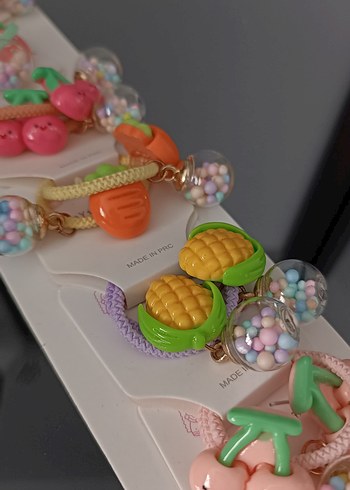 Renkli Boncuklu Çocuk Saç Tokaları - Görsel 2