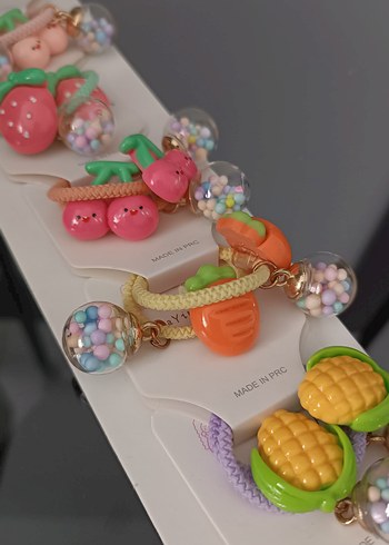 Renkli Boncuklu Çocuk Saç Tokaları - Görsel 3