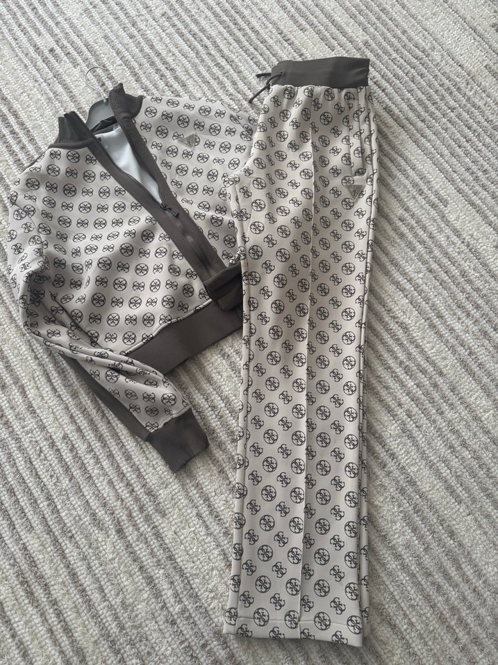 Gri Desenli Kadın Kumaş Tulum - Görsel 2