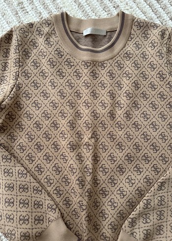 Uzun Kollu Kahverengi Triko Midi Elbise - Görsel 4