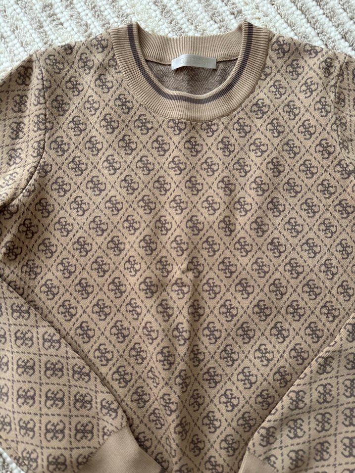 Uzun Kollu Kahverengi Triko Midi Elbise - Görsel 4