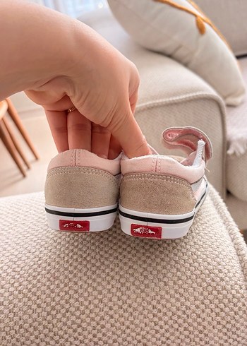 Kız Çocukları İçin Beyaz Cırt Cırtlı vans - Görsel 3