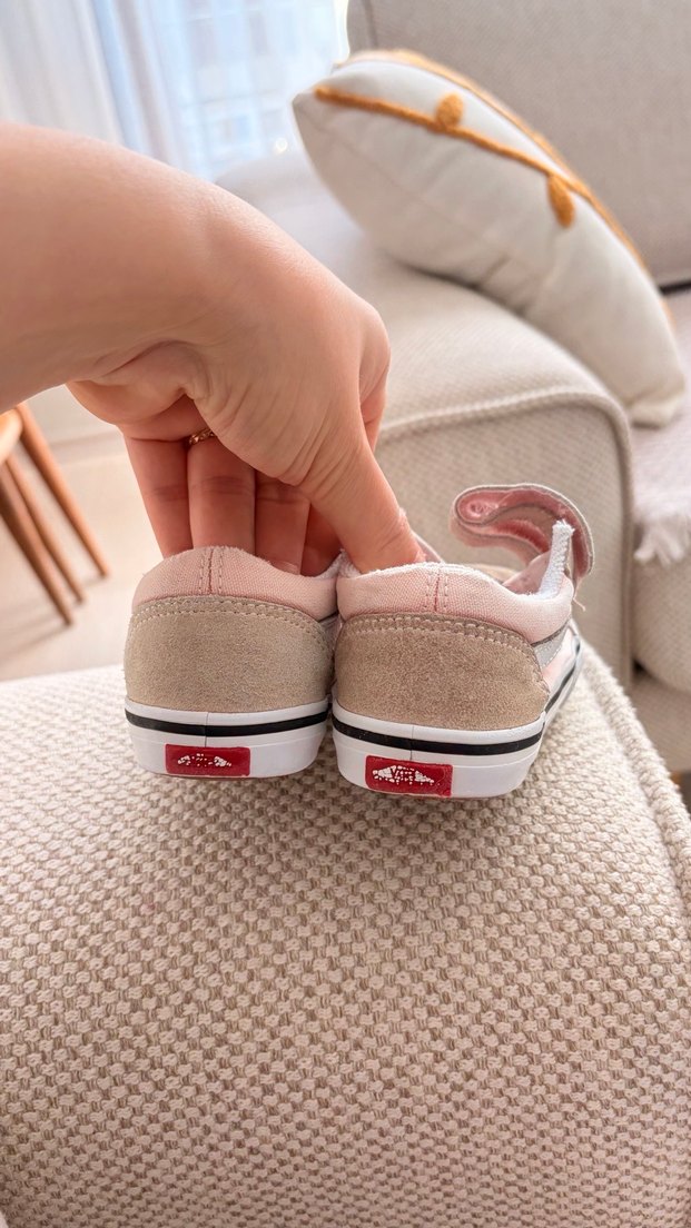 Kız Çocukları İçin Beyaz Cırt Cırtlı vans - Görsel 3