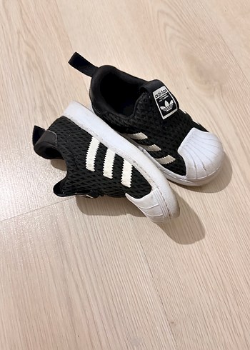 Çocuk Siyah Adidas Spor Ayakkabı - Görsel 2