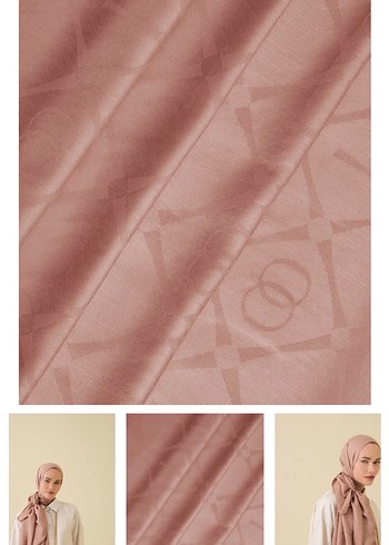 Imannoor şal -Bej Kadın Saten Şal - Görsel 2