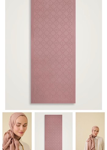 Imannoor şal -Bej Kadın Saten Şal - Görsel 3