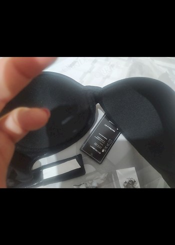 Siyah Minimalist Sütyen 80B - Görsel 3