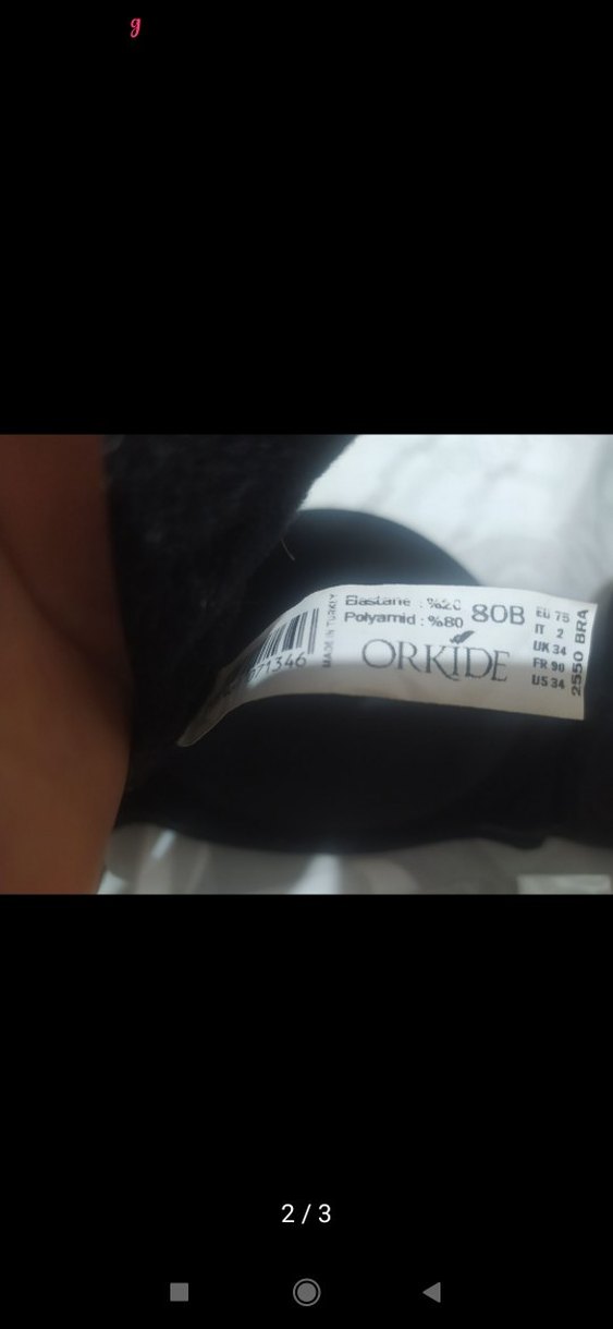 Siyah Minimalist Sütyen 80B - Görsel 2