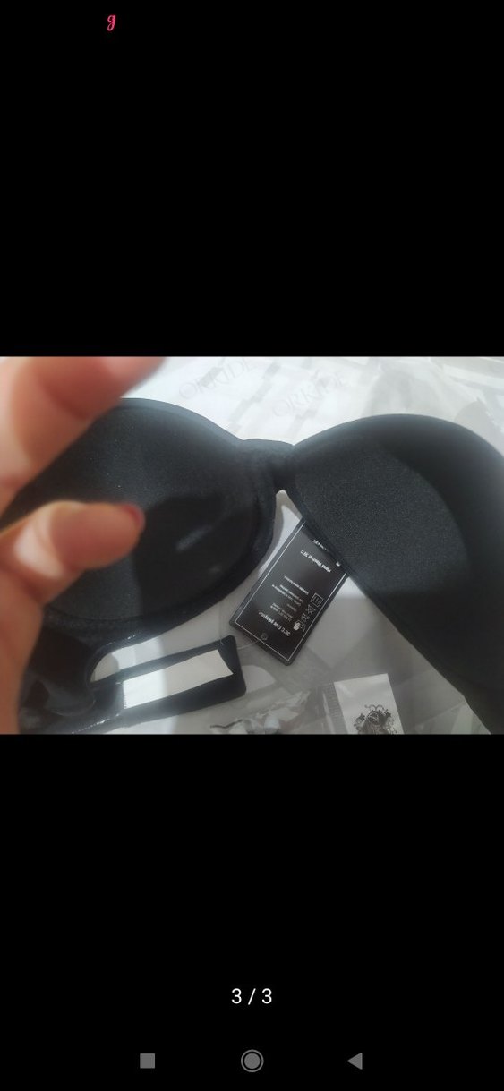 Siyah Minimalist Sütyen 80B - Görsel 3