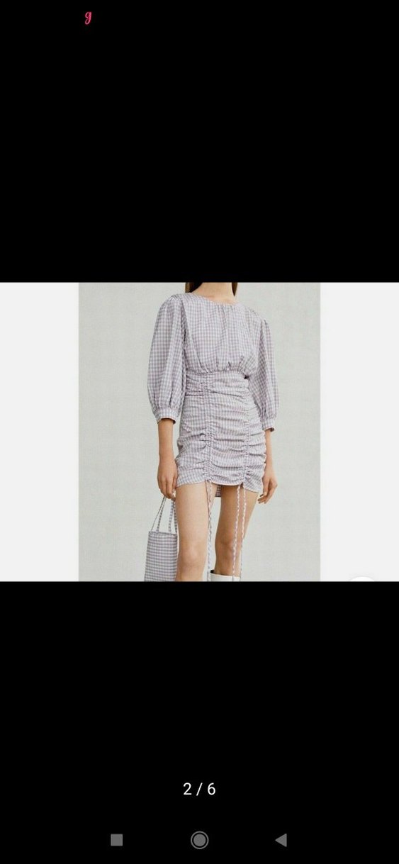 Mor Mini pötikareli Pilili Kadın Elbise - Görsel 2